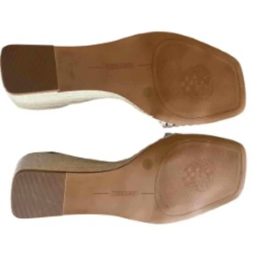 Vince Camuto Bretandi Wedge Sandal in Coconut Cream 8.5